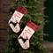 Glitzhome® 21" Merry Christmas Dachshund Stocking, Set Of 2
